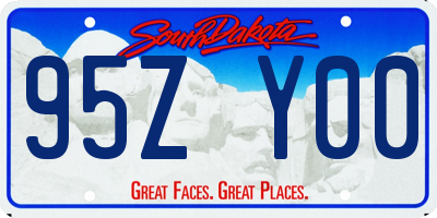SD license plate 95ZY00