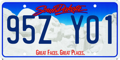 SD license plate 95ZY01