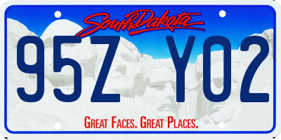SD license plate 95ZY02