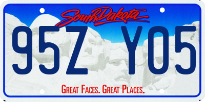 SD license plate 95ZY05