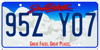SD license plate 95ZY07