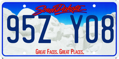 SD license plate 95ZY08