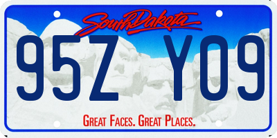 SD license plate 95ZY09