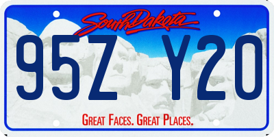 SD license plate 95ZY20