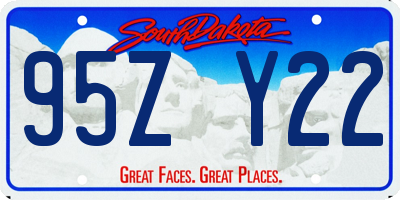 SD license plate 95ZY22