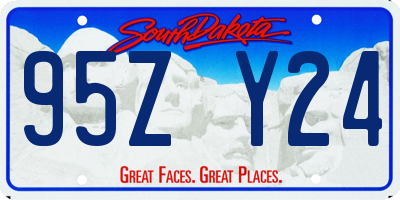 SD license plate 95ZY24