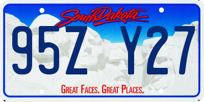 SD license plate 95ZY27