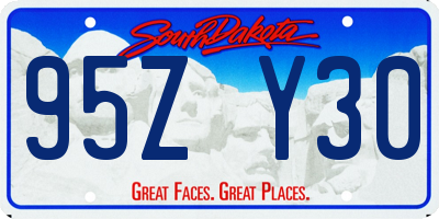 SD license plate 95ZY30