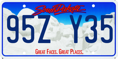 SD license plate 95ZY35