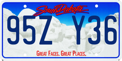 SD license plate 95ZY36