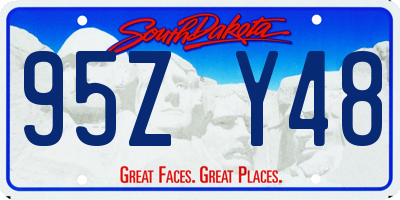 SD license plate 95ZY48