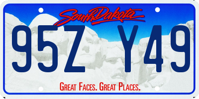 SD license plate 95ZY49