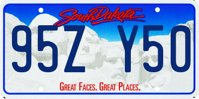 SD license plate 95ZY50