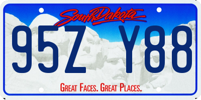 SD license plate 95ZY88