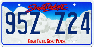 SD license plate 95ZZ24