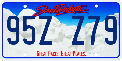 SD license plate 95ZZ79
