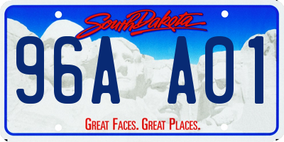 SD license plate 96AA01