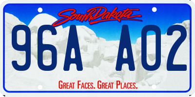 SD license plate 96AA02