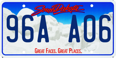 SD license plate 96AA06