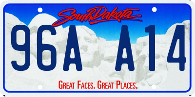 SD license plate 96AA14