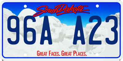SD license plate 96AA23
