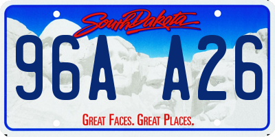 SD license plate 96AA26