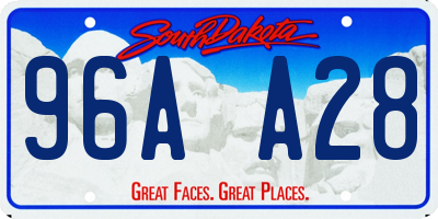 SD license plate 96AA28