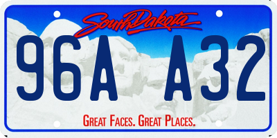 SD license plate 96AA32