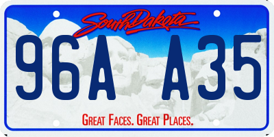 SD license plate 96AA35