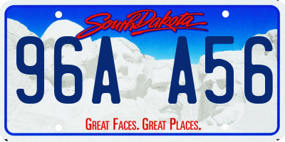 SD license plate 96AA56