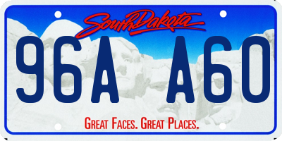 SD license plate 96AA60