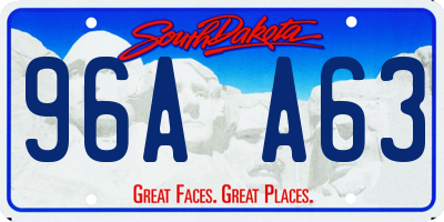 SD license plate 96AA63