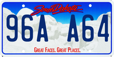 SD license plate 96AA64