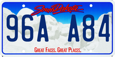 SD license plate 96AA84