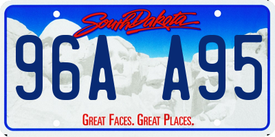 SD license plate 96AA95