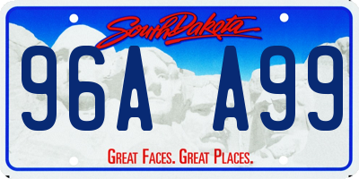 SD license plate 96AA99