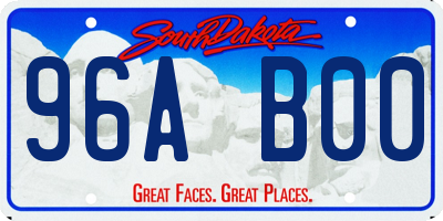 SD license plate 96AB00