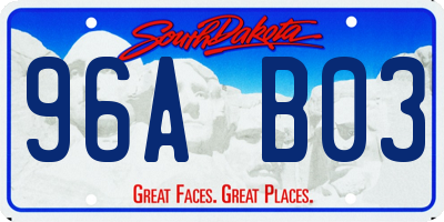 SD license plate 96AB03