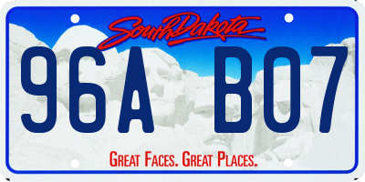 SD license plate 96AB07