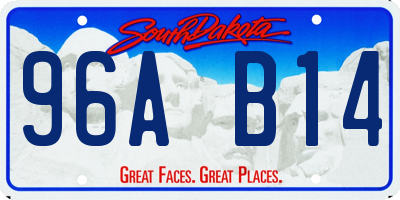 SD license plate 96AB14