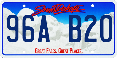 SD license plate 96AB20