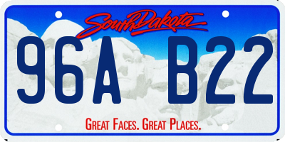 SD license plate 96AB22