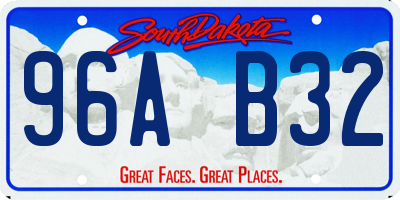 SD license plate 96AB32