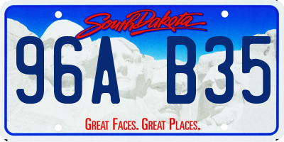 SD license plate 96AB35