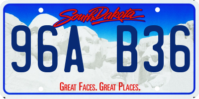SD license plate 96AB36