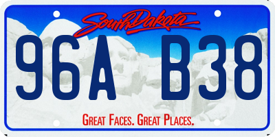 SD license plate 96AB38