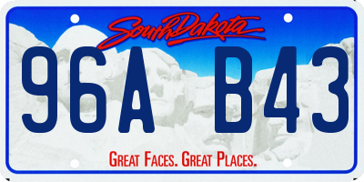 SD license plate 96AB43