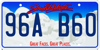 SD license plate 96AB60