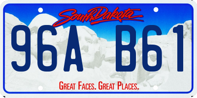 SD license plate 96AB61
