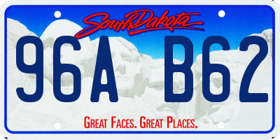 SD license plate 96AB62
